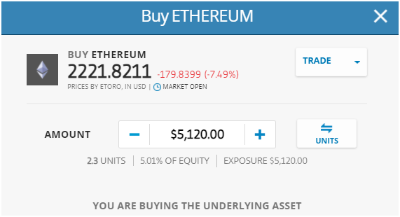 Покупка на Ethereum