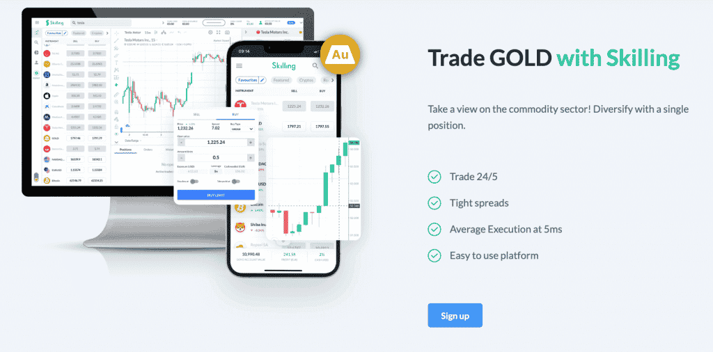 Skilling - високо-оценена платформа за търговия на злато