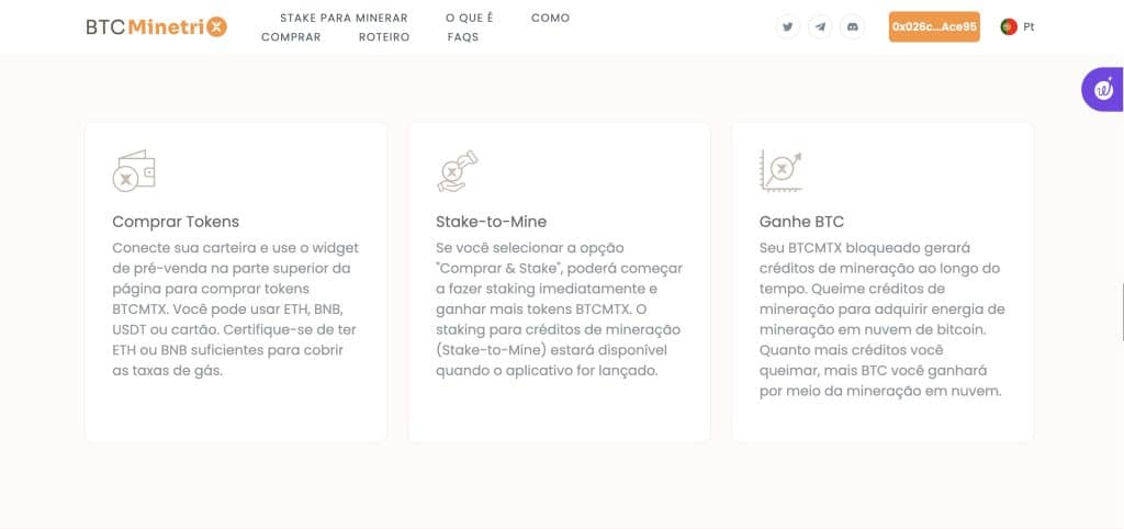 Como funciona o Bitcoin Minetrix