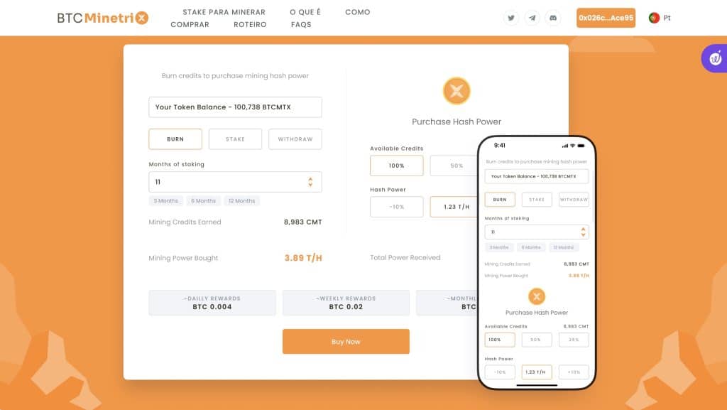 Por que investir em Bitcoin Minetrix?