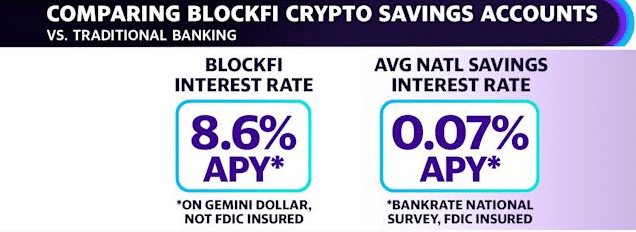 use crypto as savings account 