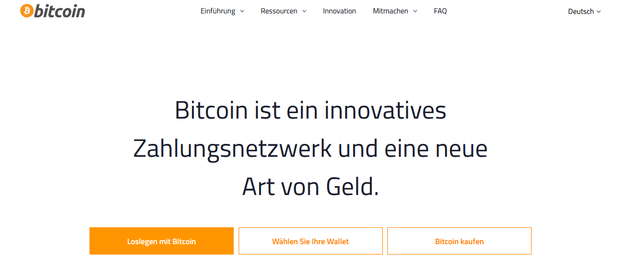 Bitcoin Webseite