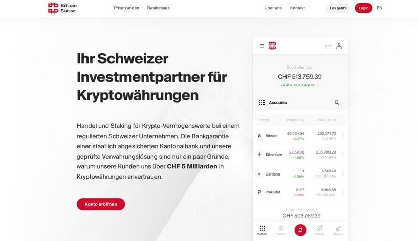 Bitcoin Suisse Startseite