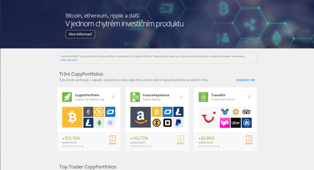 CopyPortfolios eToro