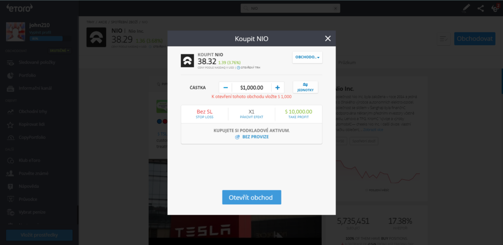 NIO shares – Buy on eToro