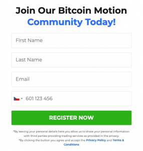 bitcoin motion registrace