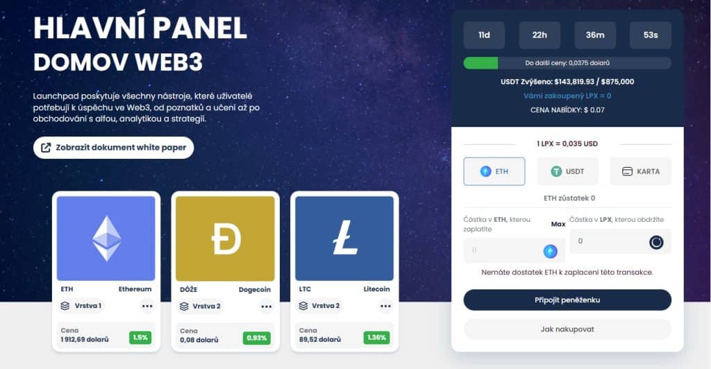 Mezi nejlepší shitcoiny patří launchpad xyz