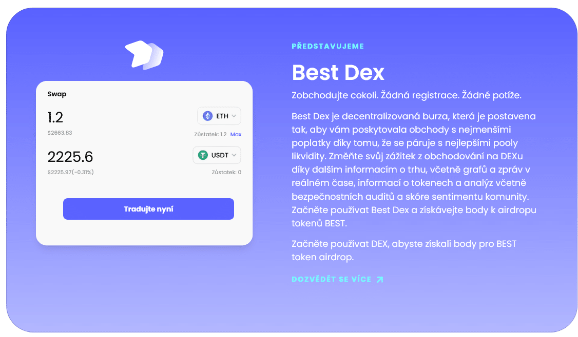 Best Dex díky Best Wallet