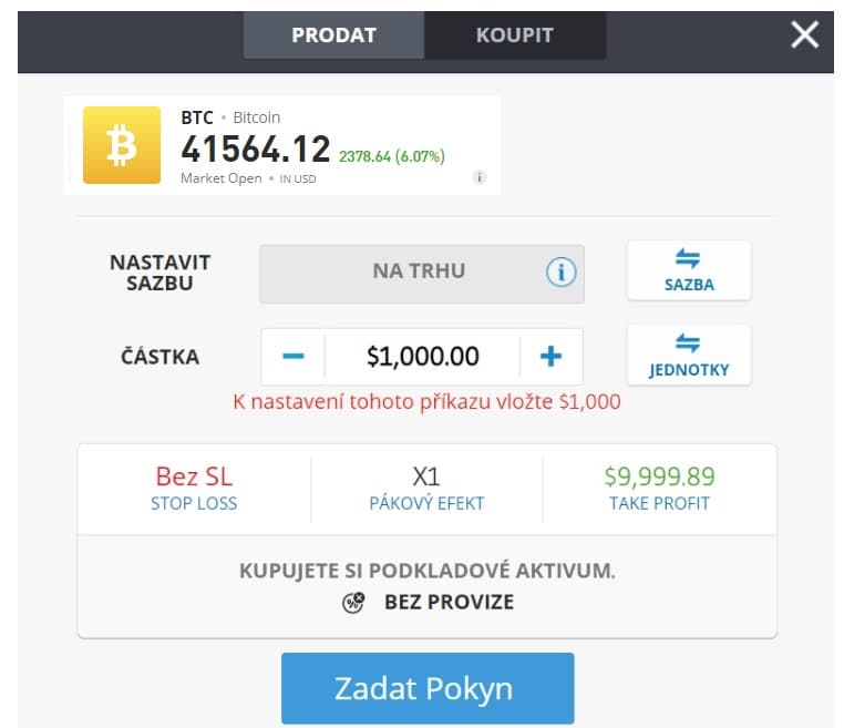 Jak investovat do kryptoměn na etoro – Pokyn k nákupu bitcoinu eToro