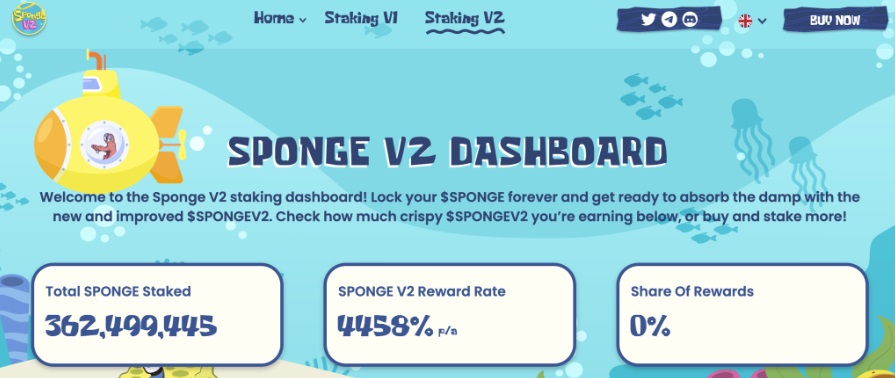 Staking tokenů Sponge V2
