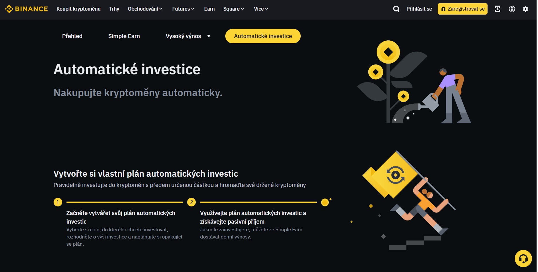 Binance recenze Automatické investice