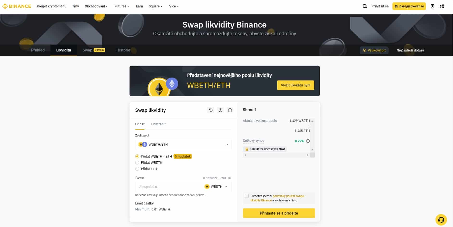 Binance recenze Poskytování likvidity