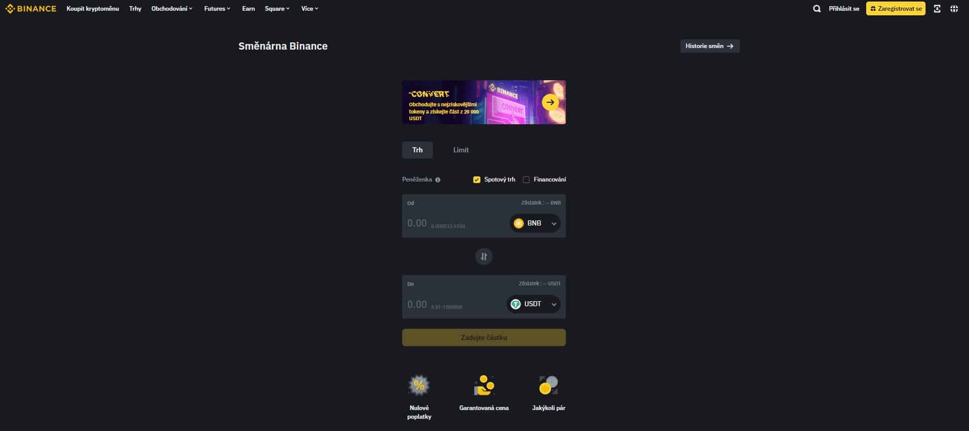 Krypto směnárna binance