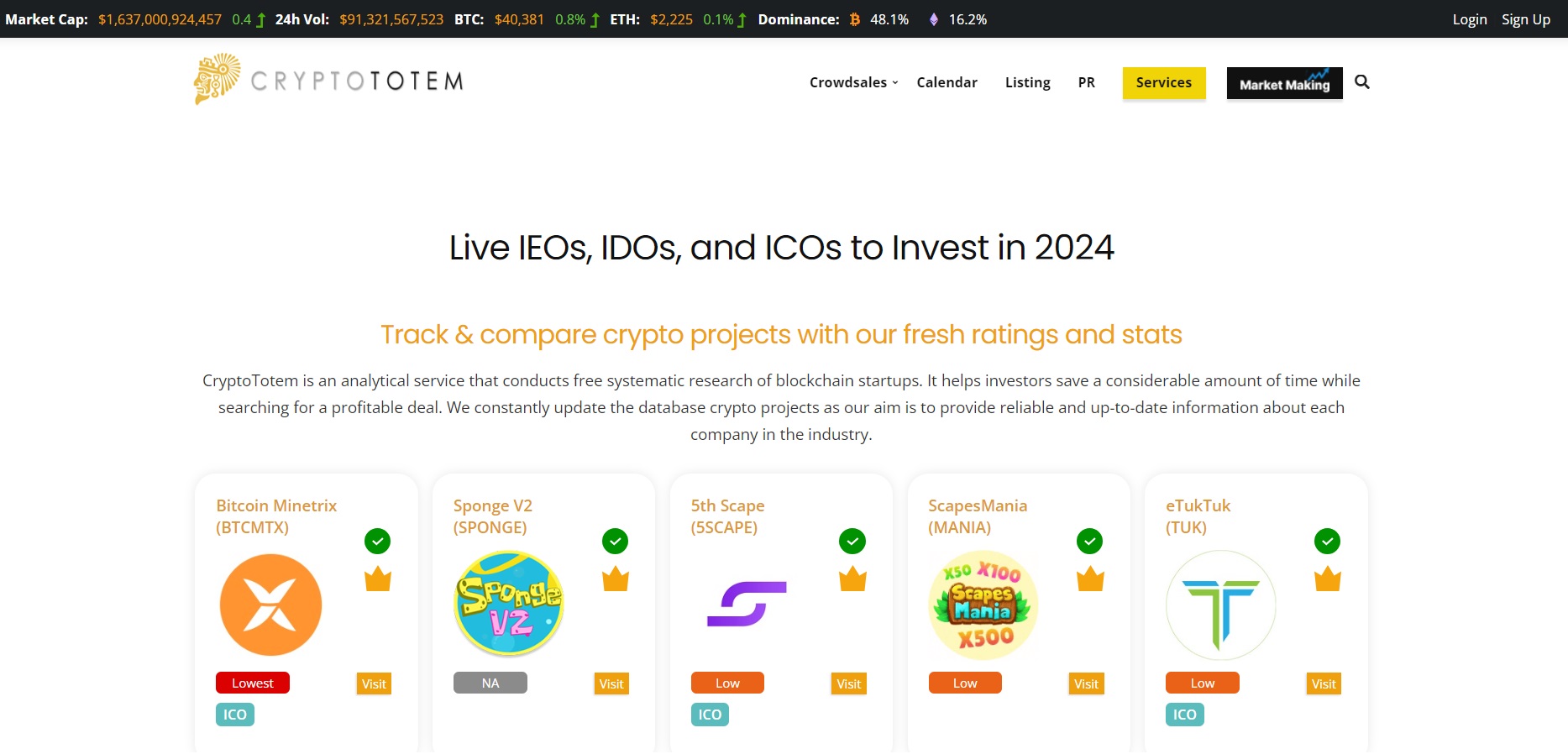 Kde hledat ICO krypto?