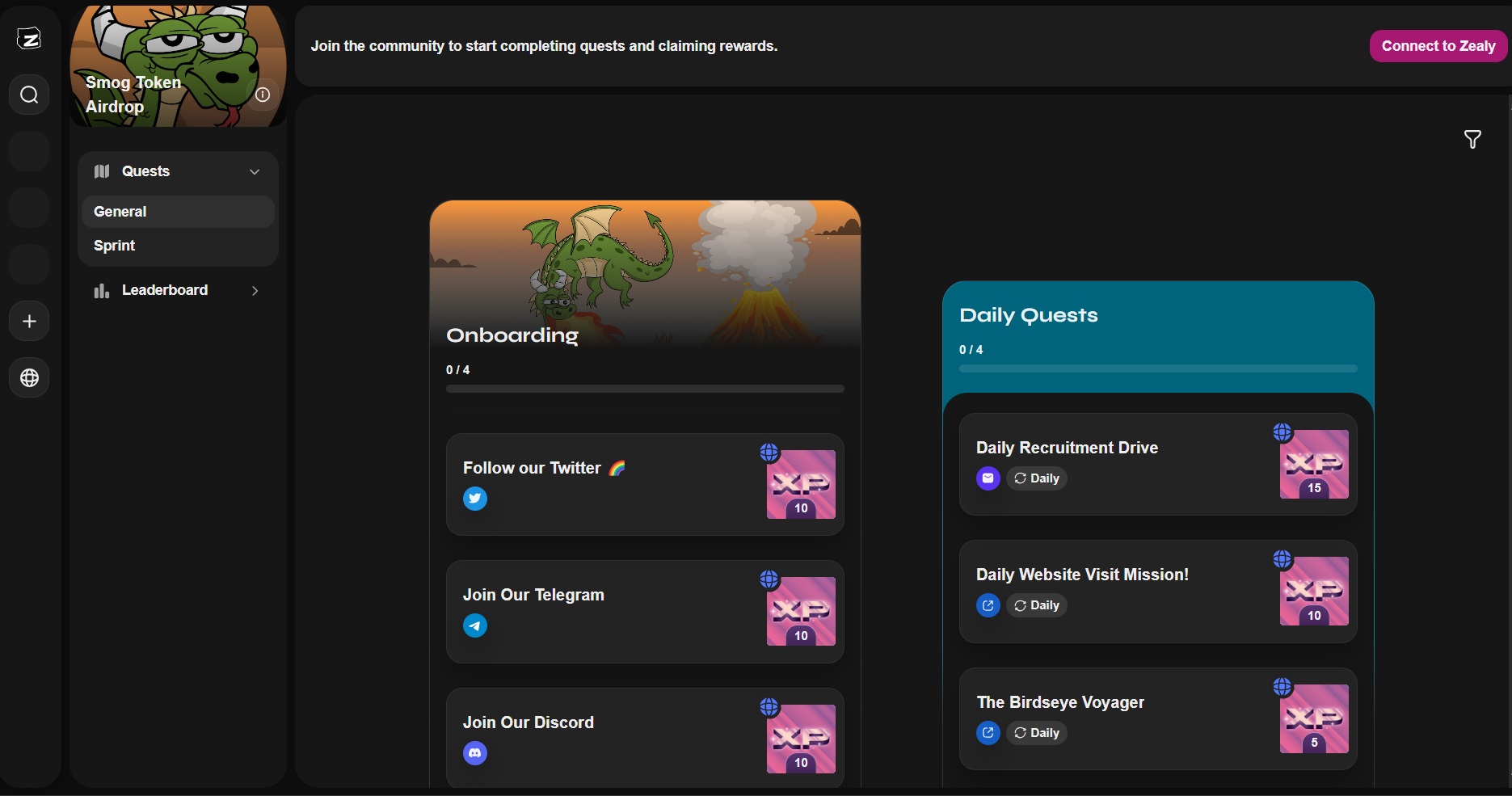 Airdrop projektu smog token