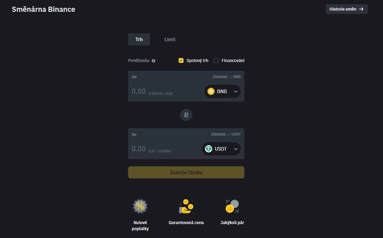 Krypto směnárna Binance
