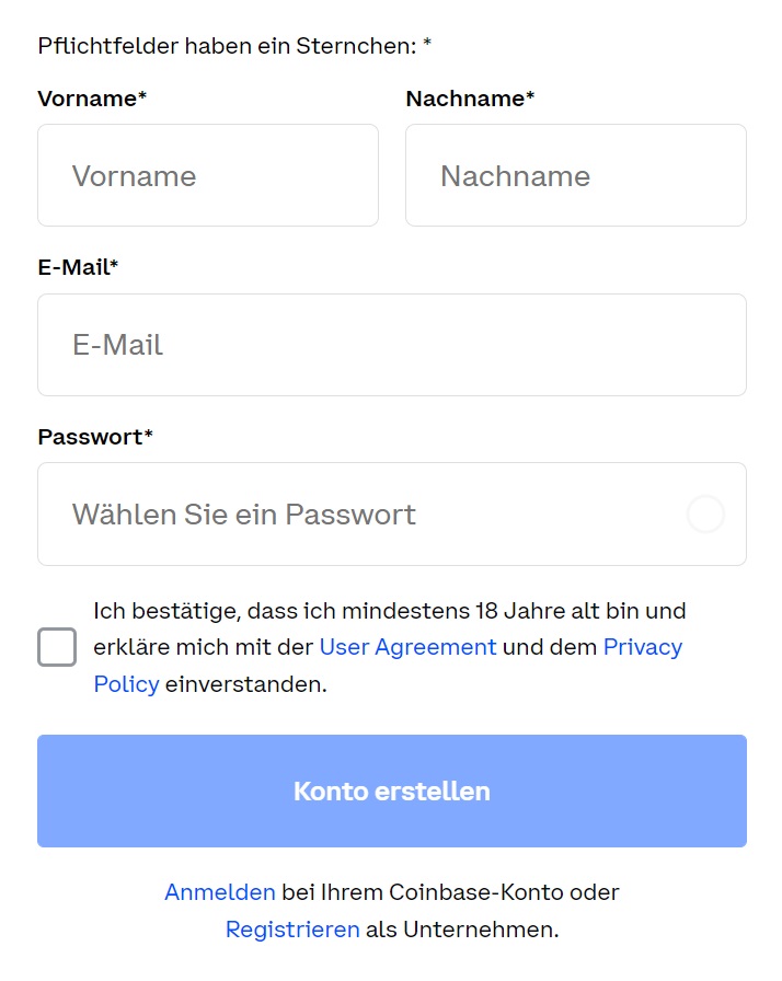 Schritt 1: Deine Anmeldung