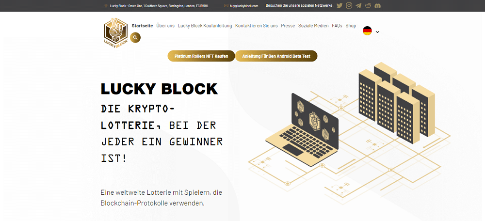 Lucky Block homepage