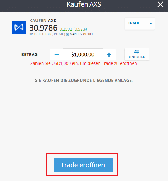 Axie Infinity eToro
