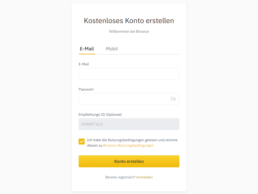 Schritt 1: Ihre Anmeldung