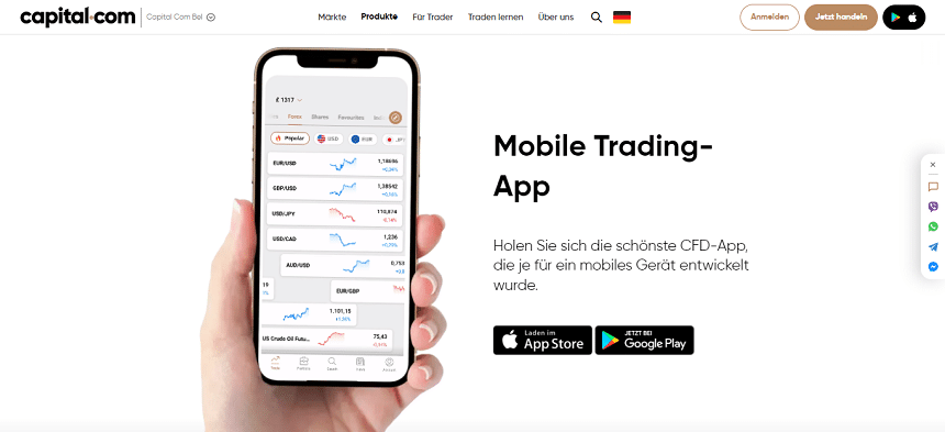 Trading-App CFD-App CFD-Broker-App Capital.com