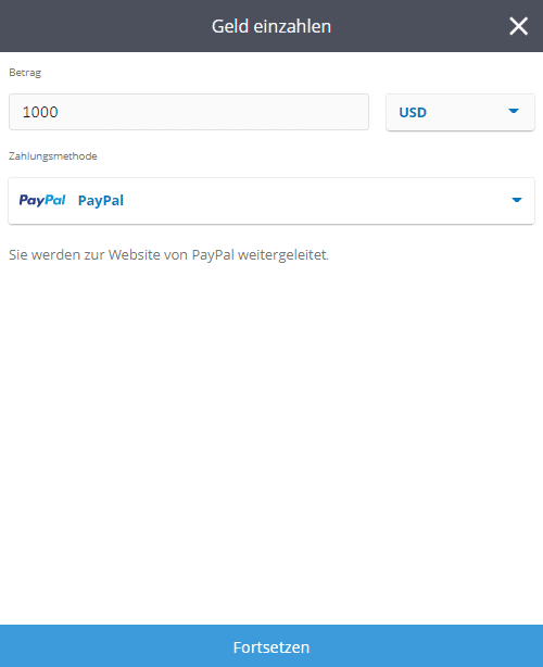 eToro geld einzahlen paypal
