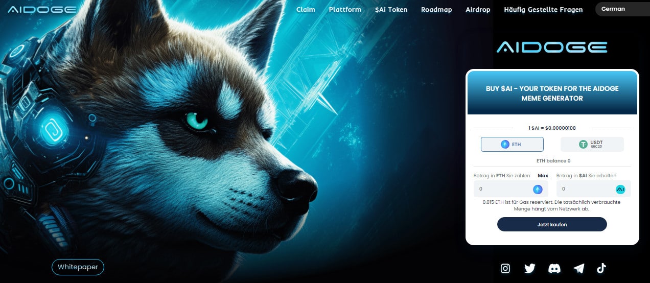 AiDoge beste Meme Coin Liste