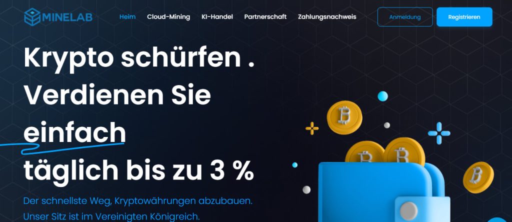 Minelab Cloud Mining für Bitcoin