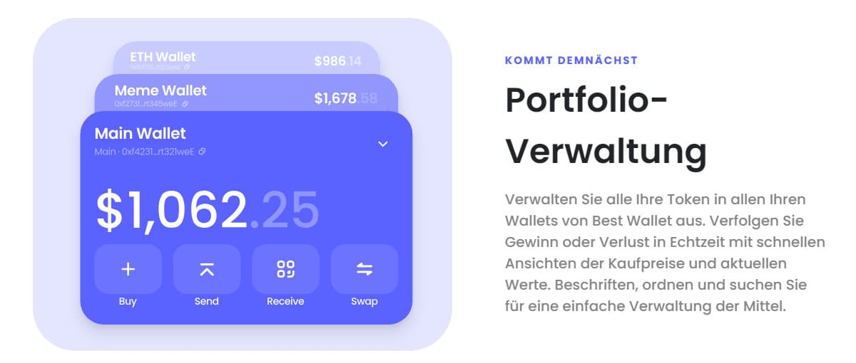 Best Wallet Portfolio Verwaltung für Kryptos