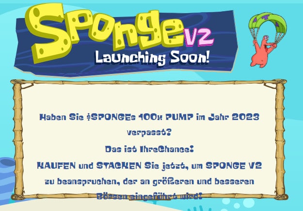 Sponge V2 kaufen offizielle Webseite Vorverkauf