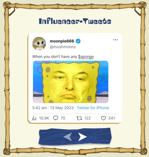 Sponge V2 Influencer Post auf Twitter Elon Musk