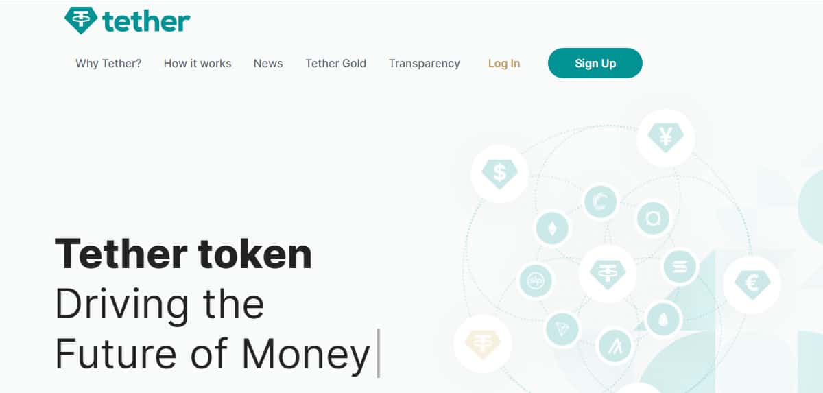 Tether Stable Coin Krypto offizielle Webseite ERC-20 Token