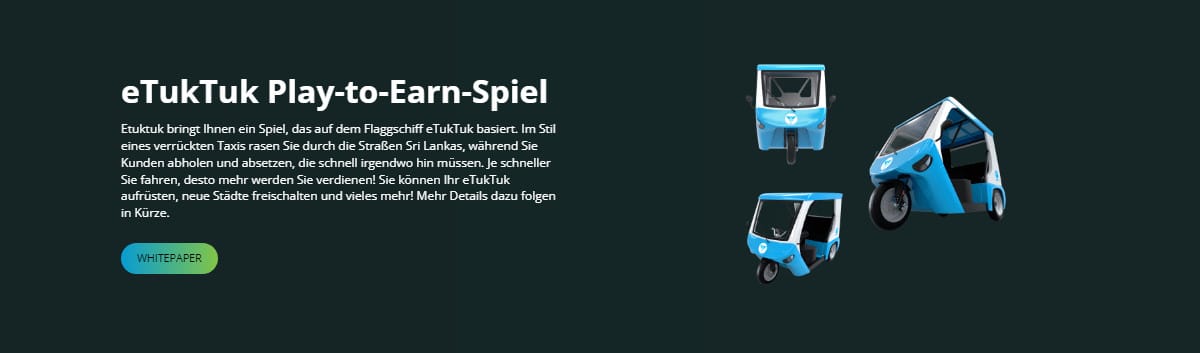 eTukTuk Play-to-Earn P2E Game crazy Taxis Release Date