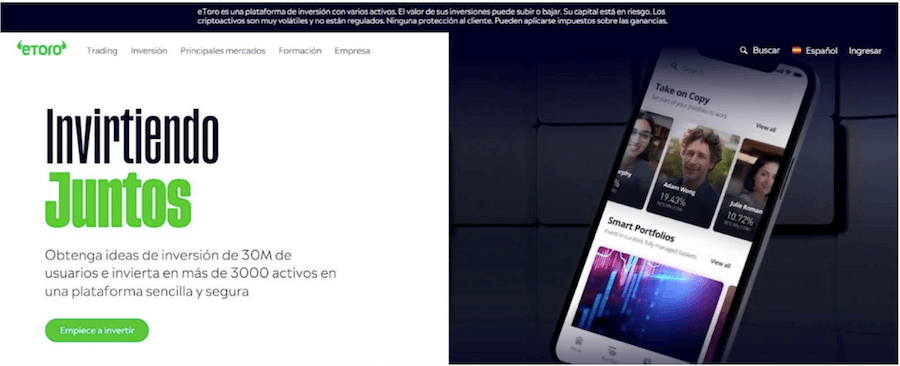 eToro - A platform with high security standards