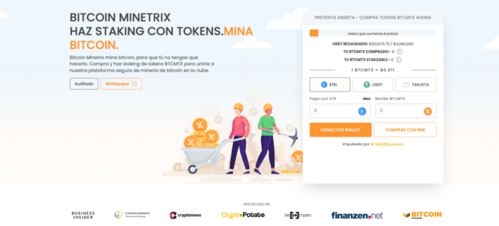 Bitcoin Minetrix criptomonedas desconocidas con potencial