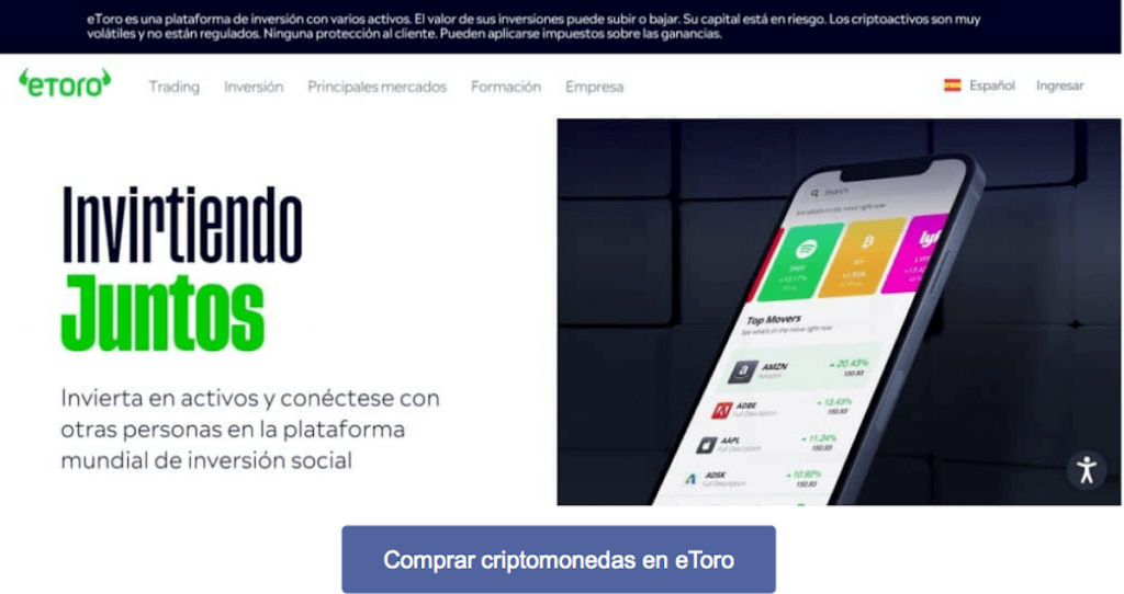 eToro - Exchange criptomonedas