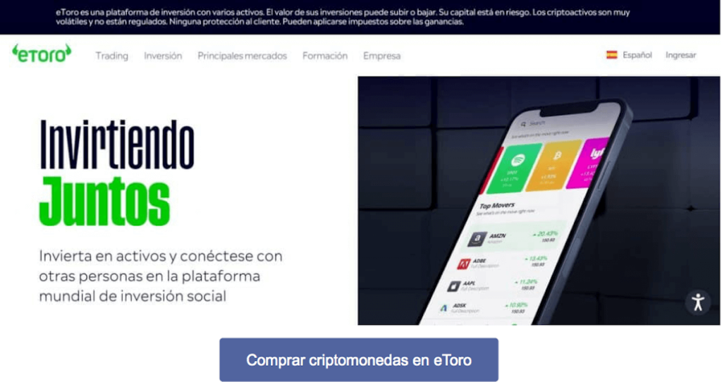  eToro - Exchange criptomonedas 