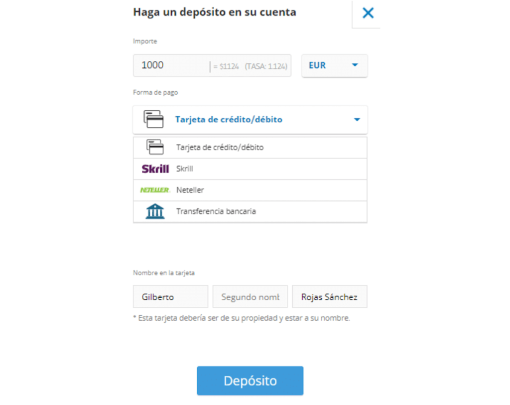Paso 3. Ingresa fondos en la cuenta
