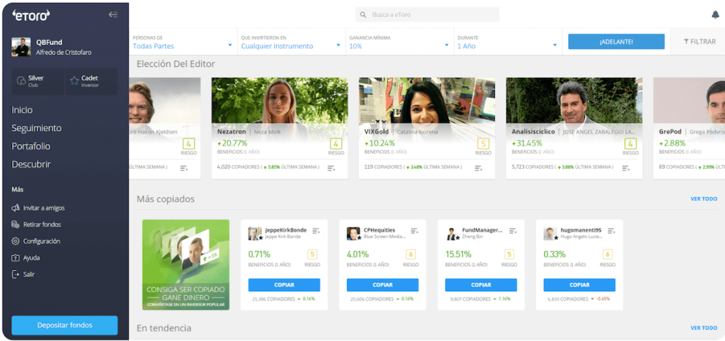 Paso 3_ Buscar un comercio de copias en social trading etoro