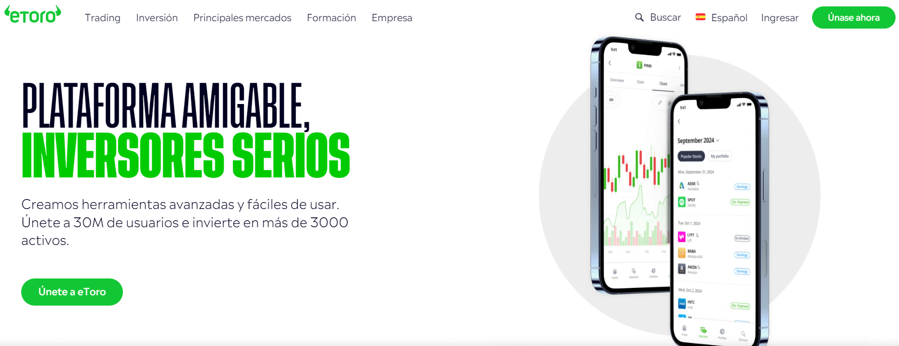 etoro actualizado- aplicación para invertir