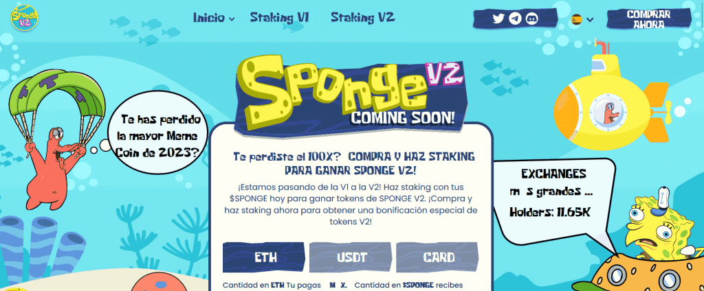Sponge V2 token- criptomonedas con mas potencial