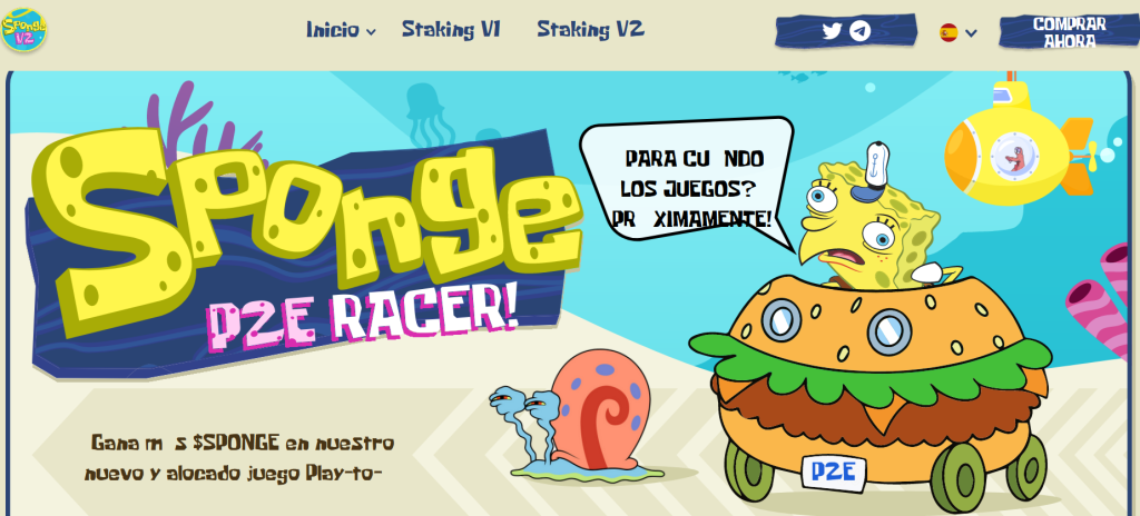 Play 2 earn comprar sponge v2