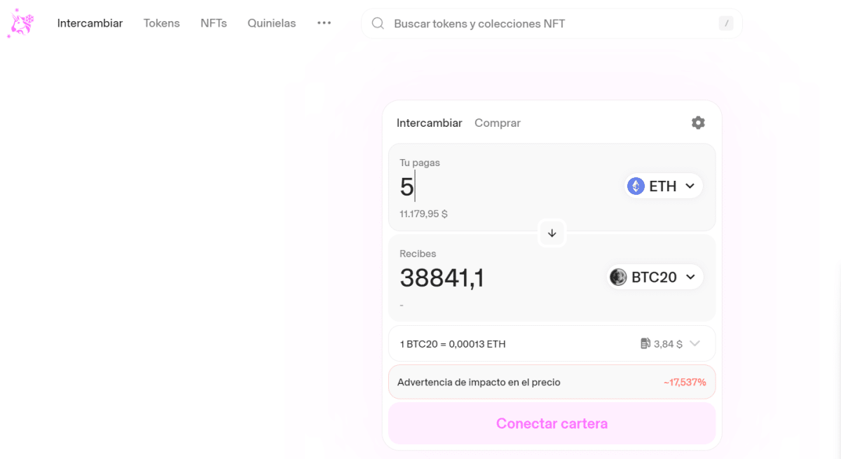 Paso 2 cómo comprar btc20 - Comprar BTC20