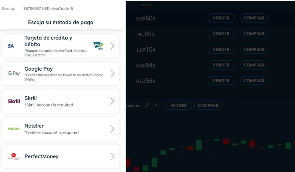 Paso 2. Configura un método de pago - exchange de criptomonedas