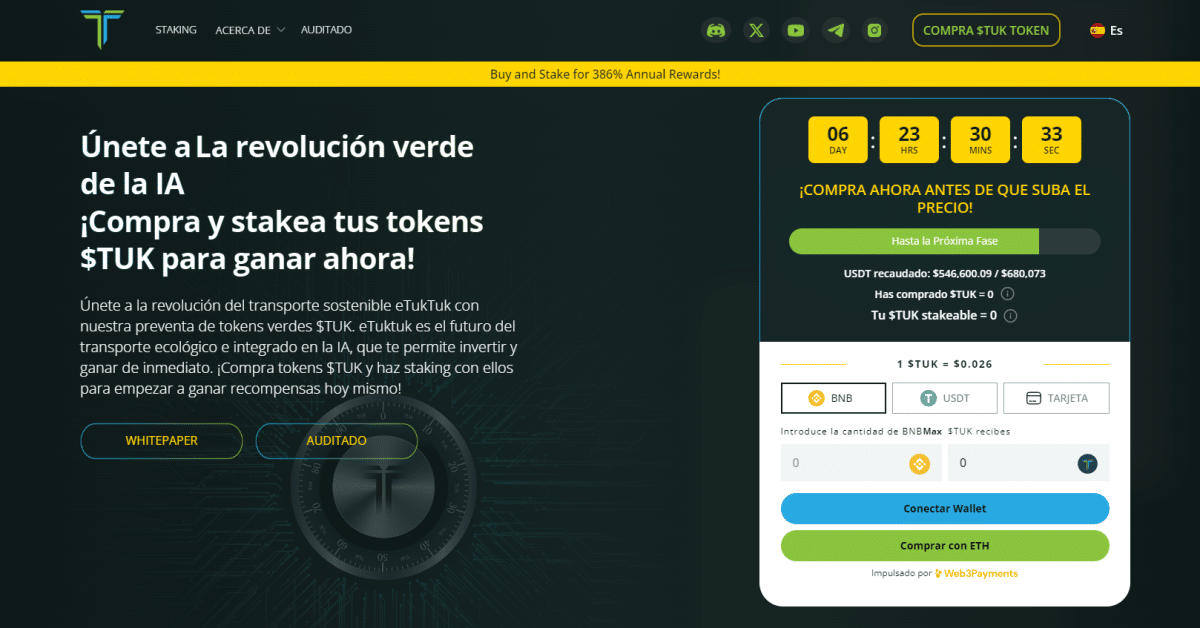eTukTuk - IDO criptomonedas