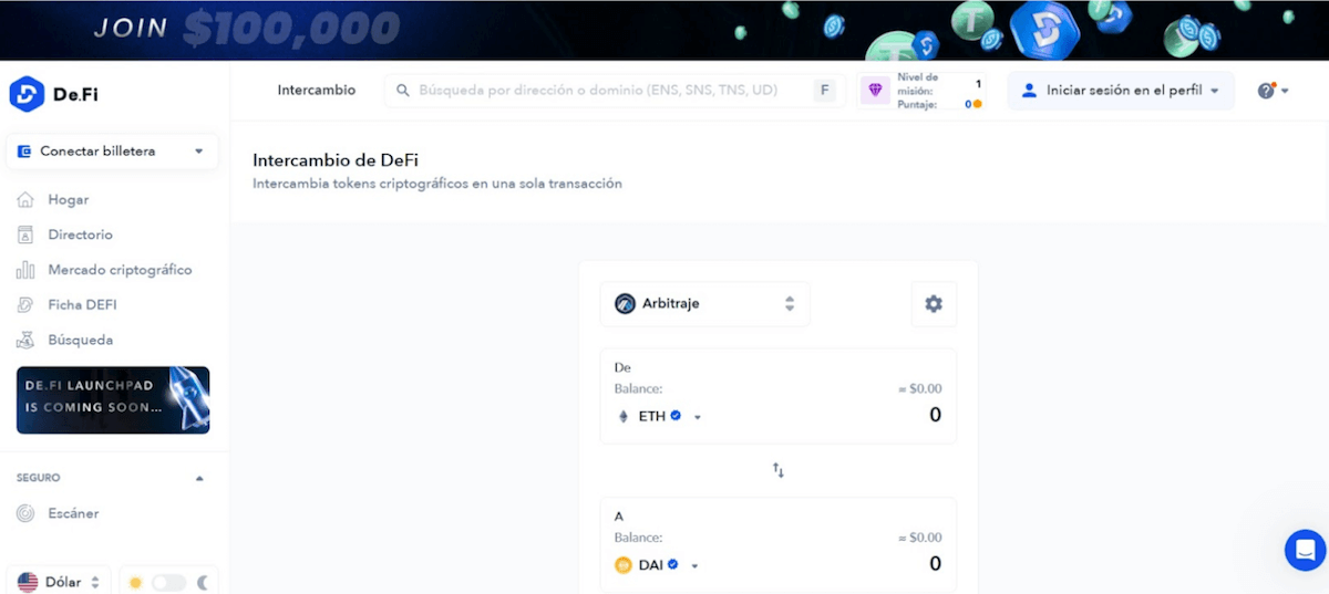 DeFi Swap intereses criptomonedas