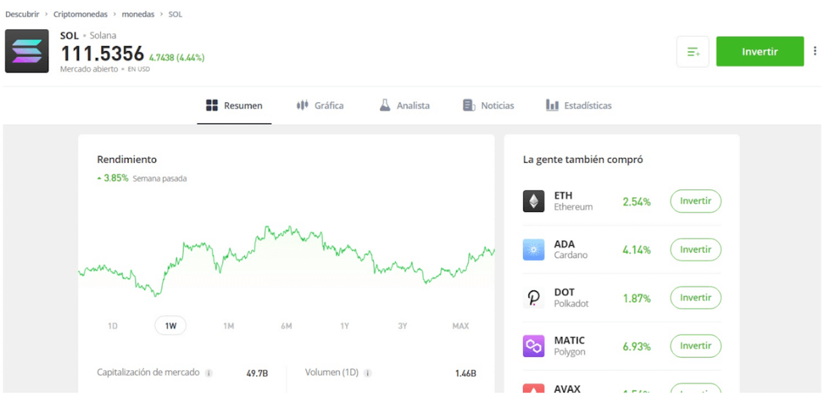 Step 3. Invest in the $SOL crypto - buy solana