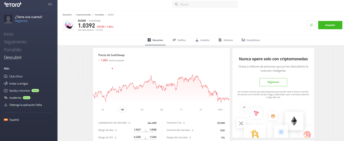 Step 4 Etoro - Buy Sushi