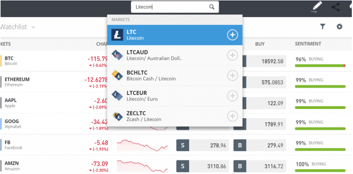 Step 4_ Search for Litecoin - buy litecoin
