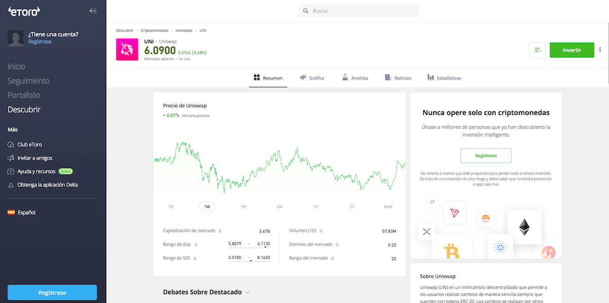 buy uniswap on etoro
